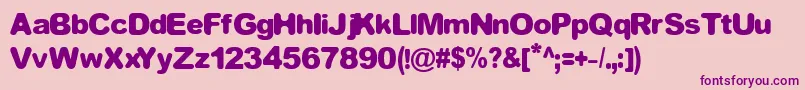 EQUIVALENT Font – Purple Fonts on Pink Background
