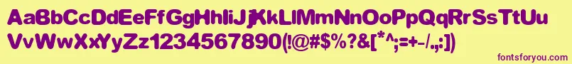 EQUIVALENT Font – Purple Fonts on Yellow Background