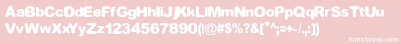 EQUIVALENT Font – White Fonts on Pink Background