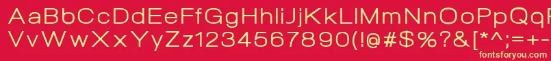 NeogramRegularextd Font – Yellow Fonts on Red Background