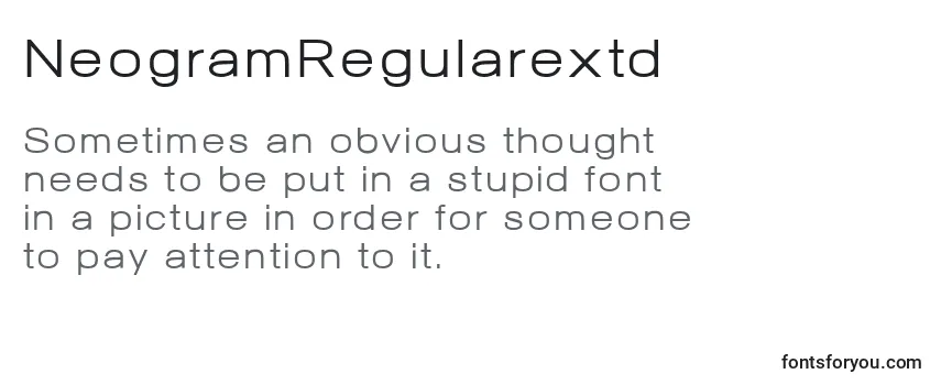 NeogramRegularextd-fontti