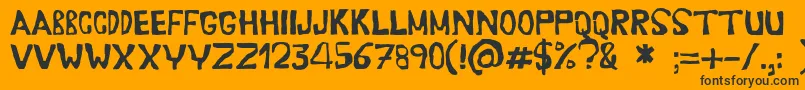 Erasaur Font – Black Fonts on Orange Background