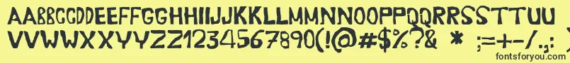 Erasaur Font – Black Fonts on Yellow Background