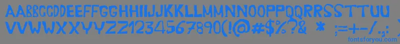 Erasaur Font – Blue Fonts on Gray Background