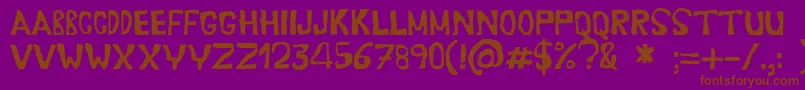 Erasaur Font – Brown Fonts on Purple Background