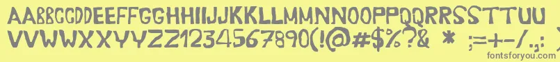 Erasaur Font – Gray Fonts on Yellow Background