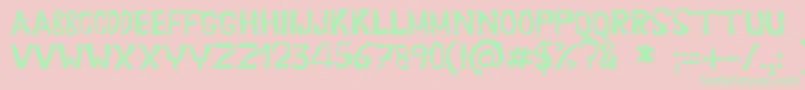 Erasaur Font – Green Fonts on Pink Background