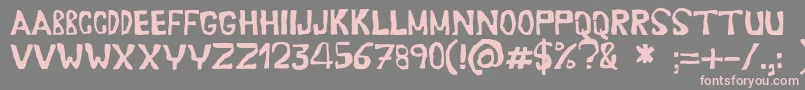 Erasaur Font – Pink Fonts on Gray Background