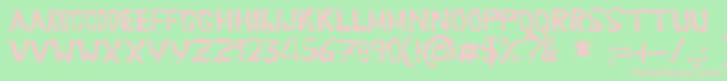 Erasaur Font – Pink Fonts on Green Background
