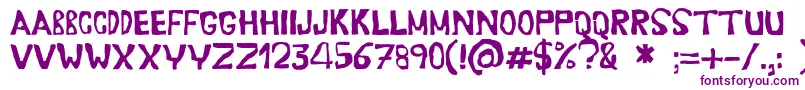 Erasaur-fontti – violetit fontit valkoisella taustalla
