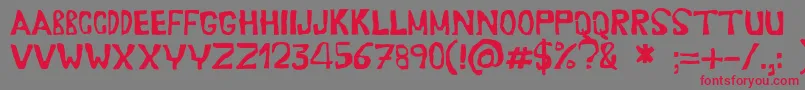 Erasaur Font – Red Fonts on Gray Background