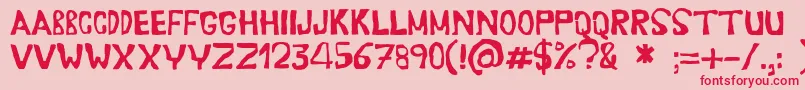 Erasaur Font – Red Fonts on Pink Background