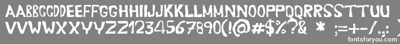 Erasaur Font – White Fonts on Gray Background