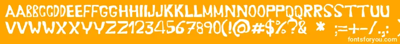 Erasaur Font – White Fonts on Orange Background