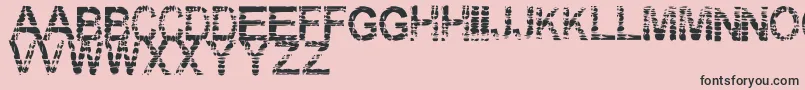 Eraser Font – Black Fonts on Pink Background
