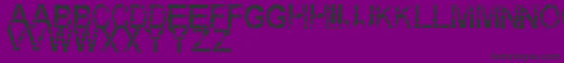 Czcionka Eraser – czarne czcionki na fioletowym tle