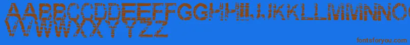 Eraser Font – Brown Fonts on Blue Background