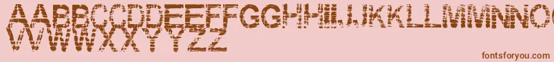 Eraser Font – Brown Fonts on Pink Background