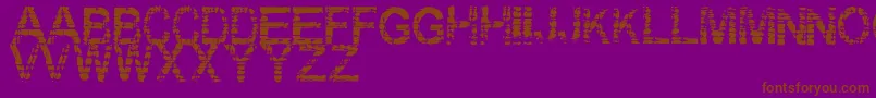Eraser Font – Brown Fonts on Purple Background