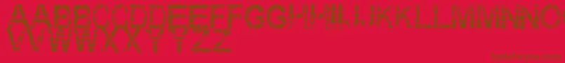 Eraser Font – Brown Fonts on Red Background