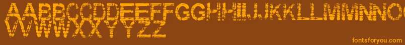 Eraser Font – Orange Fonts on Brown Background