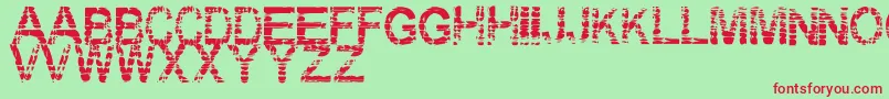 Eraser Font – Red Fonts on Green Background