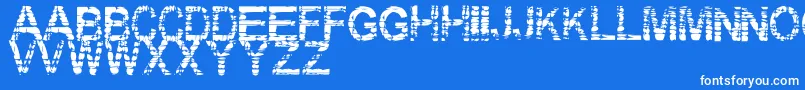 Eraser Font – White Fonts on Blue Background