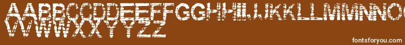 Eraser Font – White Fonts on Brown Background