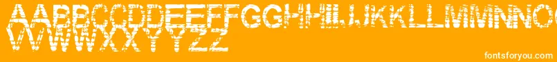 Eraser Font – White Fonts on Orange Background