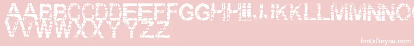 Eraser Font – White Fonts on Pink Background