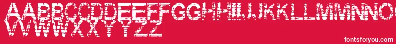 Eraser Font – White Fonts on Red Background