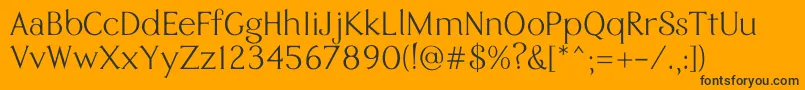 Eremite Regular-Schriftart – Schwarze Schriften auf orangefarbenem Hintergrund