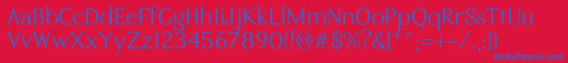 フォントEremite Regular – 赤い背景に青い文字