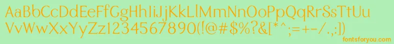 Eremite Regular Font – Orange Fonts on Green Background