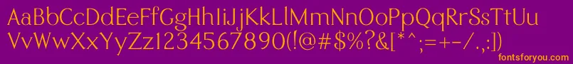 Eremite Regular Font – Orange Fonts on Purple Background