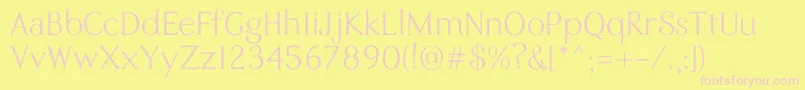 フォントEremite Regular – ピンクのフォント、黄色の背景