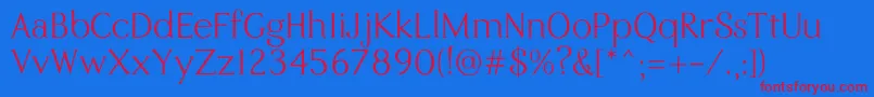 フォントEremite Regular – 赤い文字の青い背景
