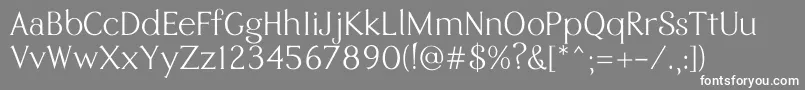 Eremite Regular-Schriftart – Weiße Schriften auf grauem Hintergrund