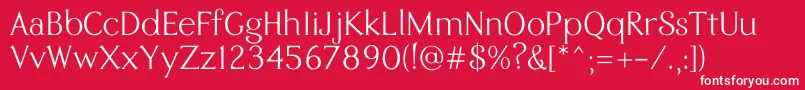 Eremite Regular Font – White Fonts on Red Background