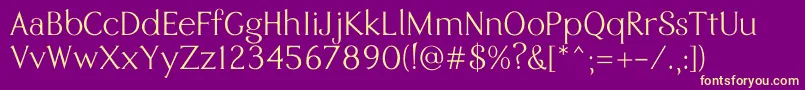 Eremite Regular Font – Yellow Fonts on Purple Background