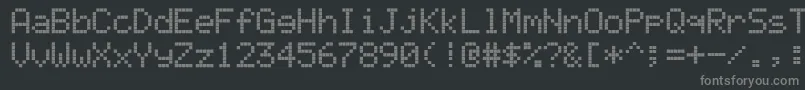 Шрифт ericssonga628 – серые шрифты на чёрном фоне