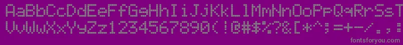 ericssonga628 Font – Gray Fonts on Purple Background