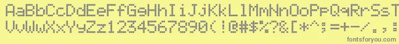 ericssonga628 Font – Gray Fonts on Yellow Background