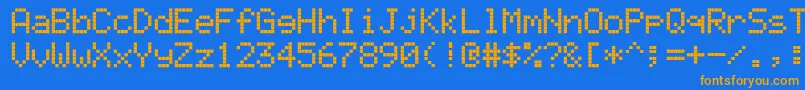 ericssonga628 Font – Orange Fonts on Blue Background