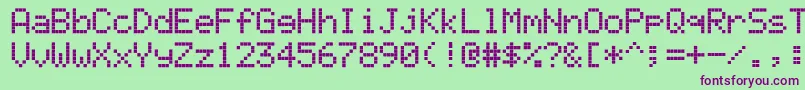 ericssonga628 Font – Purple Fonts on Green Background