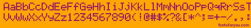 ericssonga628 Font – Purple Fonts on Orange Background