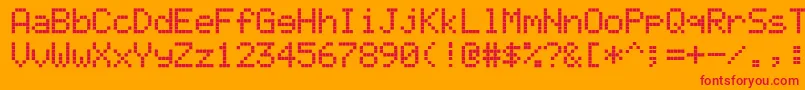 ericssonga628 Font – Red Fonts on Orange Background
