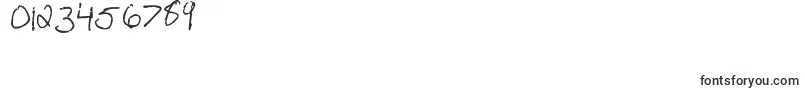 Fonte Erin s Handwriting – fontes para números e dígitos