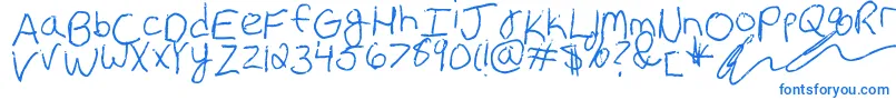 Fonte Erin s Handwriting – fontes azuis