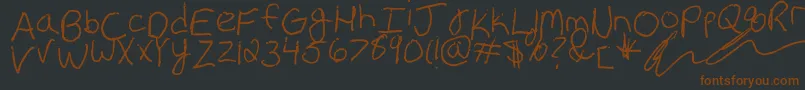 fuente Erin s Handwriting – Fuentes Marrones Sobre Fondo Negro